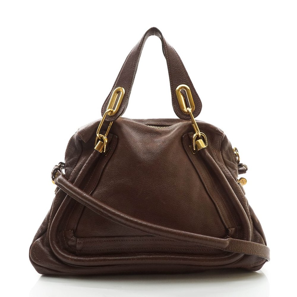 Auth Chloe Shoulder Bag Brown Leather #13969C17